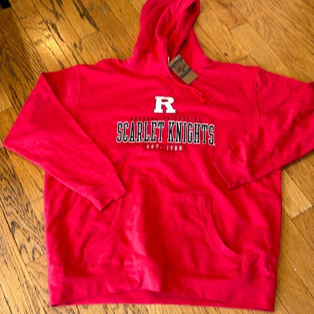 Rutgers university red hoodie new